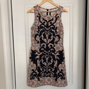 Anthropologie Black and Multicolor Mini Dress